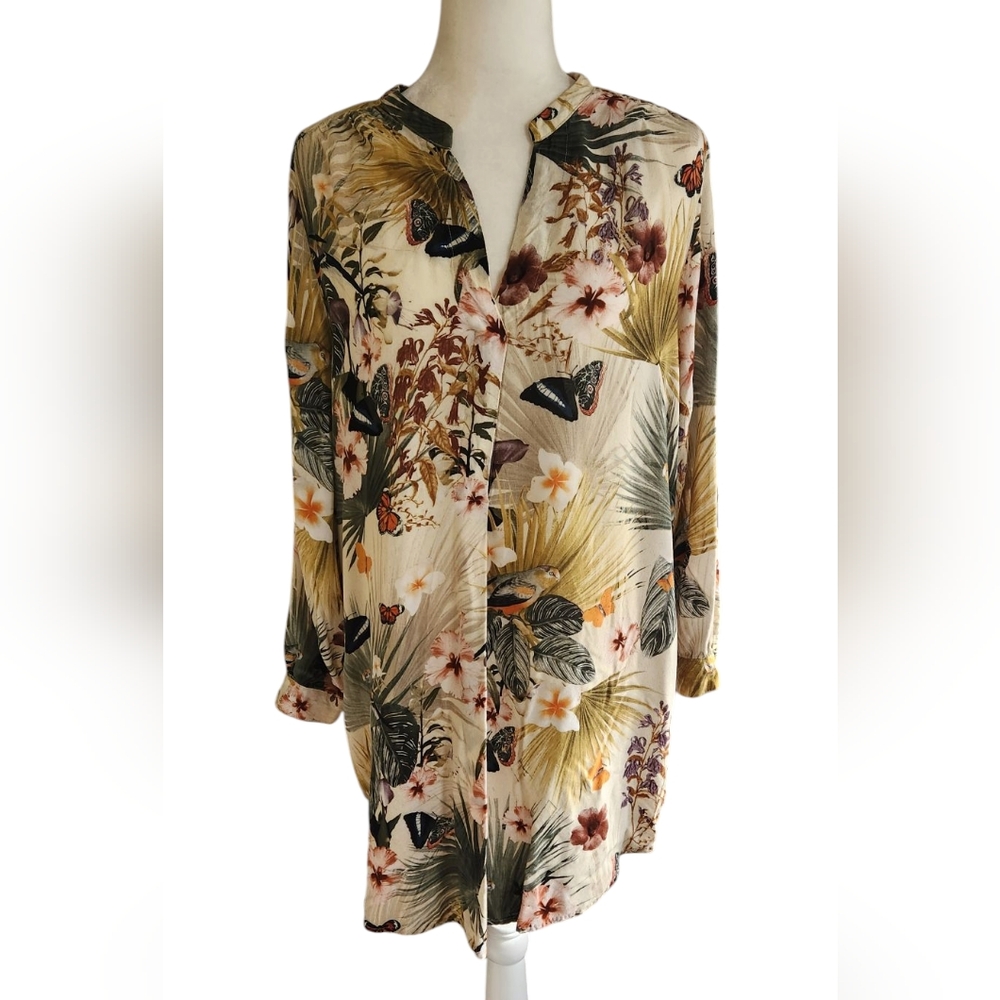 H & M Tropical Floral Pull Over Dress. Size 12